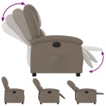 vidaXL Fotoliu rabatabil electric, cappuccino, piele ecologică
