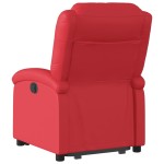 vidaXL Fotoliu rabatabil electric cu ridicare, roșu, piele ecologică