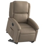 vidaXL Fotoliu rabatabil electric cu ridicare, cappuccino