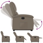 vidaXL Fotoliu rabatabil electric cu ridicare, cappuccino