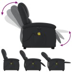 vidaXL Fotoliu electric masaj rabatabil cu ridicare, negru
