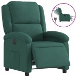 vidaXL Fotoliu rabatabil electric, verde închis, catifea vidaXL Fotoliu rabatabil electric, verde închis, catifea
