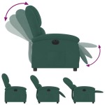 vidaXL Fotoliu rabatabil electric, verde închis, catifea vidaXL Fotoliu rabatabil electric, verde închis, catifea