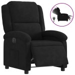 vidaXL Fotoliu rabatabil electric, negru, catifea