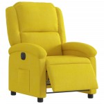 vidaXL Fotoliu rabatabil electric, galben, catifea