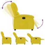 vidaXL Fotoliu rabatabil electric, galben, catifea