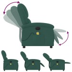 vidaXL Fotoliu electric de masaj rabatabil, verde închis, catifea vidaXL Fotoliu electric de masaj rabatabil, verde închis, catifea