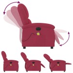 vidaXL Fotoliu electric de masaj rabatabil, roșu vin, catifea vidaXL Fotoliu electric de masaj rabatabil, roșu vin, catifea