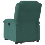 vidaXL Fotoliu rabatabil cu ridicare, verde închis, catifea