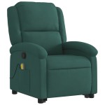 vidaXL Fotoliu de masaj cu ridicare, verde închis, catifea vidaXL Fotoliu de masaj cu ridicare, verde închis, catifea
