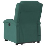 vidaXL Fotoliu de masaj cu ridicare, verde închis, catifea vidaXL Fotoliu de masaj cu ridicare, verde închis, catifea