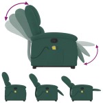 vidaXL Fotoliu de masaj cu ridicare, verde închis, catifea vidaXL Fotoliu de masaj cu ridicare, verde închis, catifea