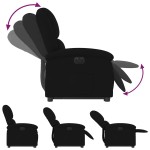 vidaXL Fotoliu electric rabatabil cu ridicare, negru, catifea