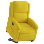 vidaXL Fotoliu electric rabatabil cu ridicare, galben, catifea