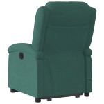 vidaXL Fotoliu electric masaj rabatabil/ridicare verde închis catifea