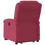 vidaXL Fotoliu de masaj electric rabatabil roșu vin catifea