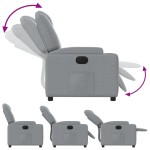 vidaXL Fotoliu rabatabil electric, gri deschis, textil