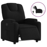 vidaXL Fotoliu rabatabil electric, negru, material textil