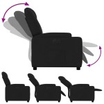 vidaXL Fotoliu rabatabil electric, negru, material textil