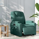 vidaXL Fotoliu rabatabil electric, verde închis, material textil vidaXL Fotoliu rabatabil electric, verde închis, material textil