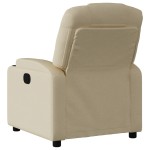 vidaXL Fotoliu rabatabil electric, crem, material textil