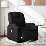 vidaXL Fotoliu electric de masaj rabatabil, negru, textil vidaXL Fotoliu electric de masaj rabatabil, negru, textil
