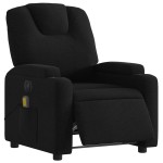 vidaXL Fotoliu electric de masaj rabatabil, negru, textil vidaXL Fotoliu electric de masaj rabatabil, negru, textil