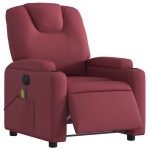 vidaXL Fotoliu electric de masaj rabatabil, roșu vin, textil vidaXL Fotoliu electric de masaj rabatabil, roșu vin, textil