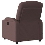 vidaXL Fotoliu electric de masaj rabatabil, maro închis, textil