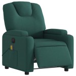 vidaXL Fotoliu electric de masaj rabatabil, verde închis, textil vidaXL Fotoliu electric de masaj rabatabil, verde închis, textil