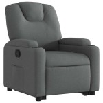 vidaXL Fotoliu rabatabil cu ridicare pe verticală, gri închis, textil