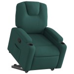 vidaXL Fotoliu rabatabil ridicare pe verticală, verde închis, textil vidaXL Fotoliu rabatabil ridicare pe verticală, verde închis, textil