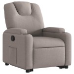 vidaXL Fotoliu rabatabil cu ridicare pe verticală, gri taupe, textil vidaXL Fotoliu rabatabil cu ridicare pe verticală, gri taupe, textil
