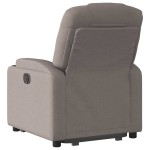 vidaXL Fotoliu rabatabil cu ridicare pe verticală, gri taupe, textil vidaXL Fotoliu rabatabil cu ridicare pe verticală, gri taupe, textil