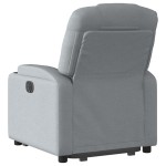 vidaXL Fotoliu electric rabatabil cu ridicare, gri deschis, textil