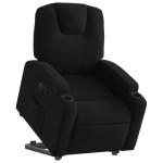 vidaXL Fotoliu electric rabatabil cu ridicare, negru, textil