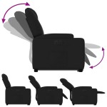 vidaXL Fotoliu electric rabatabil cu ridicare, negru, textil