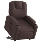 vidaXL Fotoliu electric rabatabil cu ridicare, maro închis, textil