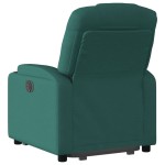 vidaXL Fotoliu electric rabatabil cu ridicare, verde închis, textil