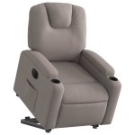 vidaXL Fotoliu electric rabatabil cu ridicare, gri taupe, textil