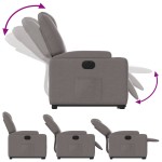 vidaXL Fotoliu electric rabatabil cu ridicare, gri taupe, textil