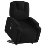 vidaXL Fotoliu electric de masaj rabatabil cu ridicare, negru, textil