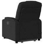 vidaXL Fotoliu electric de masaj rabatabil cu ridicare, negru, textil