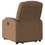 vidaXL Fotoliu electric de masaj rabatabil cu ridicare, maro, textil