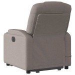 vidaXL Fotoliu electric masaj rabatabil cu ridicare, gri taupe, textil