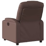 vidaXL Fotoliu rabatabil electric, maro, piele ecologică