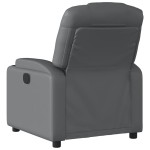 vidaXL Fotoliu rabatabil electric, gri, piele ecologică