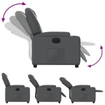 vidaXL Fotoliu rabatabil electric, gri, piele ecologică