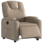 vidaXL Fotoliu rabatabil electric, cappuccino, piele ecologică