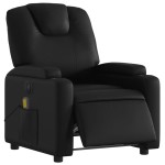 vidaXL Fotoliu electric de masaj rabatabil, negru, piele ecologică vidaXL Fotoliu electric de masaj rabatabil, negru, piele ecologică